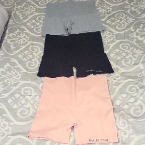 Thalia Sodi Shorts - Black, Gray, and Pink